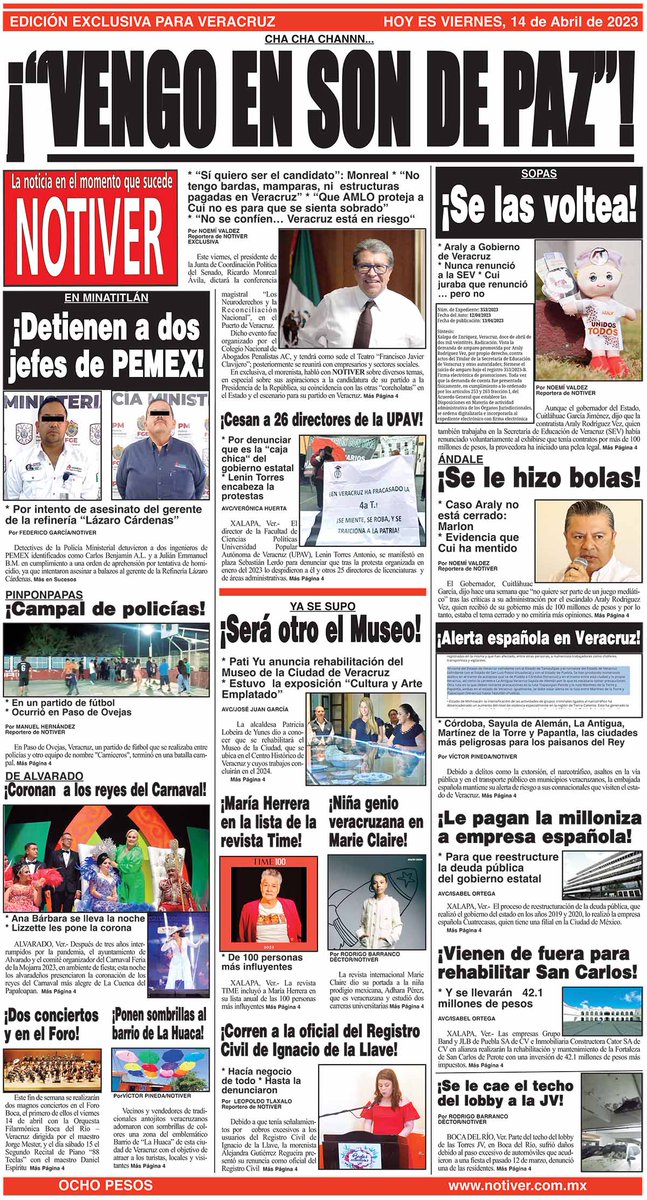 NOTIVER's tweet photo. SÍ #QUIERO SER EL #CANDIDATO #MONREAL
NO #TENGO #BARDAS #MAMPARAS NI #ESTRUCTURAS #PAGADAS EN #VERACRUZ
QUE #AMLO #PROTEJA A #CUI NO ES PARA QUE SE #SIENTA #SOBRADO
NO SE #CONFÍEN #VERACRUZ ESTÁ EN #RIESGO
#NOTIVER #información #exclusiva #hechos
de #Veracruz y #México https://t.co/w8CSmQZ81y
