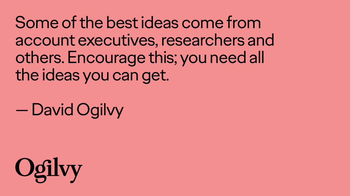 Ogilvy's tweet image. Your Friday #Ogilvyism
