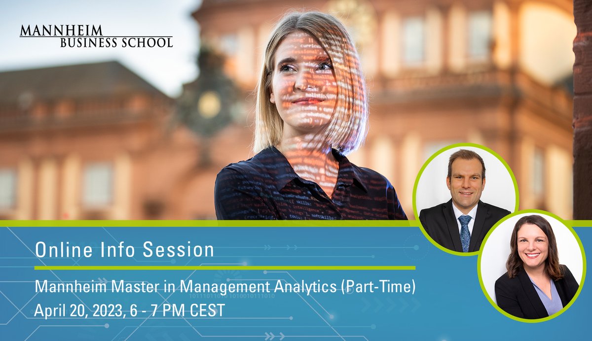 Working with data and utilizing AI is your passion and you want to level up your soft and hard skills? Join our online info session next week to learn about our Mannheim Master in Management Analytics & AI: mannheim-business-school.com/en/news-and-ev…