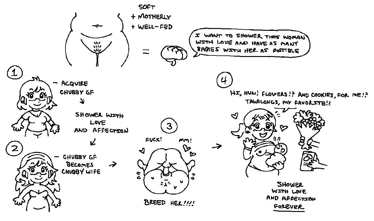 camhamsunite's tweet photo. I've been seeing a lot of random discourse about chubby women lately so I made this handy chart and simple four step guide https://t.co/Tdmq4UWoPv