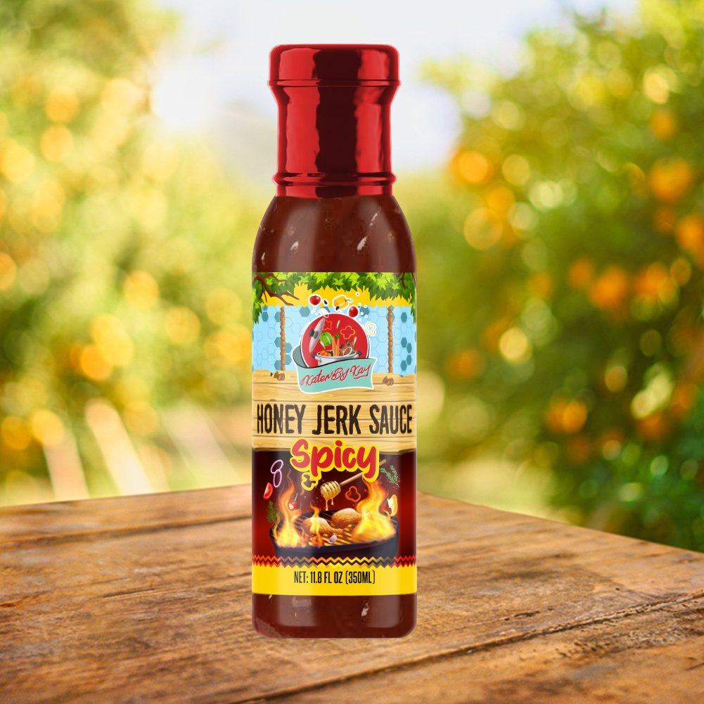 _BilalSohail's tweet image. Sauce Bottle Label Design 🎨 

Product Name: Honey Jerk Sauce 
Software Used: Adobe Ai &amp;amp; photoshop 

#Bottlelabel #labeldesigns #saucelabels #honeyjerksauce