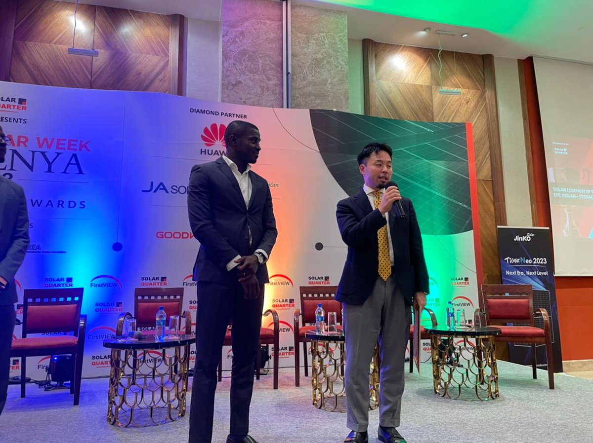 Ofgenkenya's tweet image. Congratulations to the entire Team OFGEN.
#SolarWeekKenya we won;
1. Solar Company of The Year: Developer
2. Solar Company of The Year: EPC (Solar + Storage Projects)

#SolarQuarter #SolarWeekKenya#OFGEN#Cfaokenya #renewables  #power #energy #opportunity #solarpv #cleanenergy