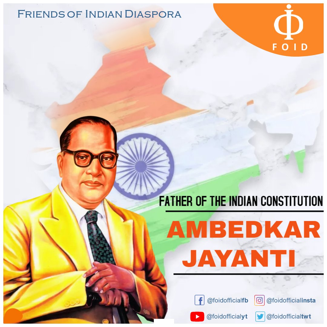 foidofficialtwt's tweet photo. Birth anniversary of the Father of the Indian Constitution!
Geburtstag des Vaters der indischen Verfassung!
@DrGautamSagar @IndiainHamburg @eoiberlin
#IndianInHannover #friendsofindiandiaspora #foid #foidofficialfb #foidgermany #indiandiasporahannover #AmbedkarJayanti https://t.co/zjOq8gnDif