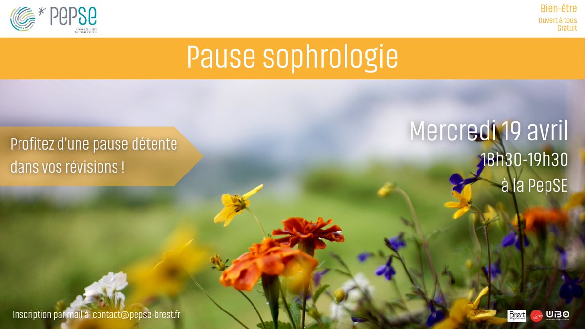 Profitez d'une pause détente dans vos révisions !

Détendez-vous et reconnectez-vous avec votre corps et votre esprit lors d'une séance de sophrologie. 

Cette séance de sophrologie est accessible à tous,quel que soit votre âge, votre condition physique ou votre niveau de stress.