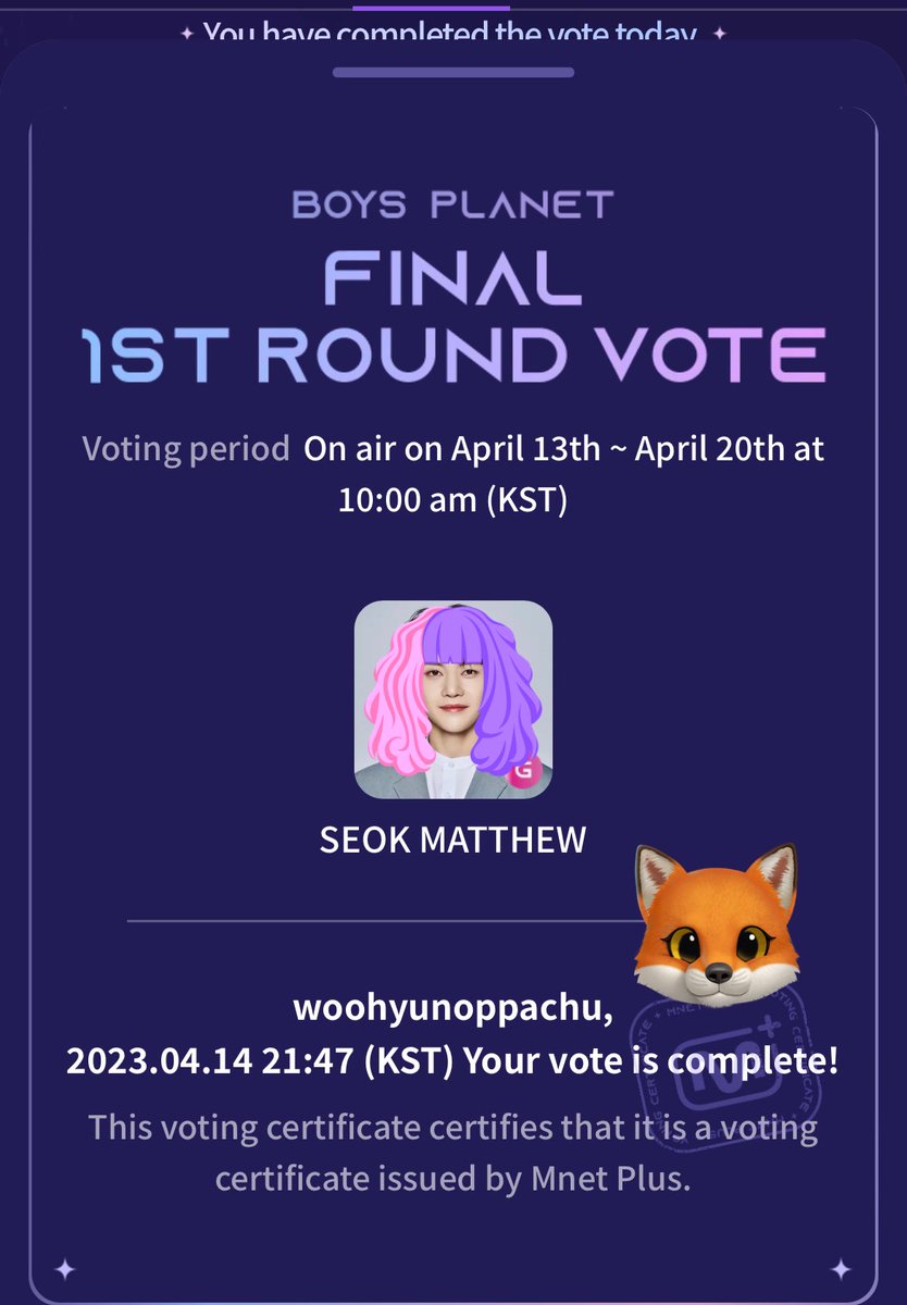 somianagrande's tweet image. 🗳️
#matthewonepick #seokmatthew1pick #Matthew1Pick #boysplanet