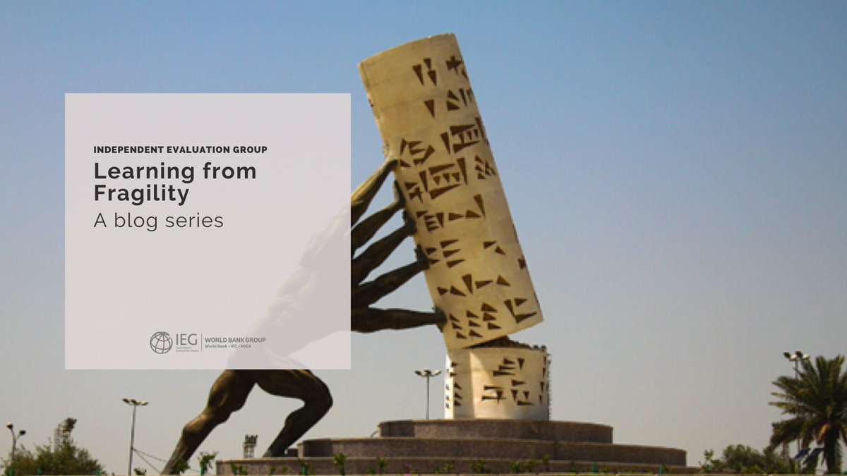 WorldBank_IEG's tweet photo. Read our blog series, Learning from Fragility, that compiles #evaluative insights on supporting #dev goals of #FCV countries: https://t.co/lBoOvSAiTy #ReshapingDevelopment https://t.co/grh32rHRld