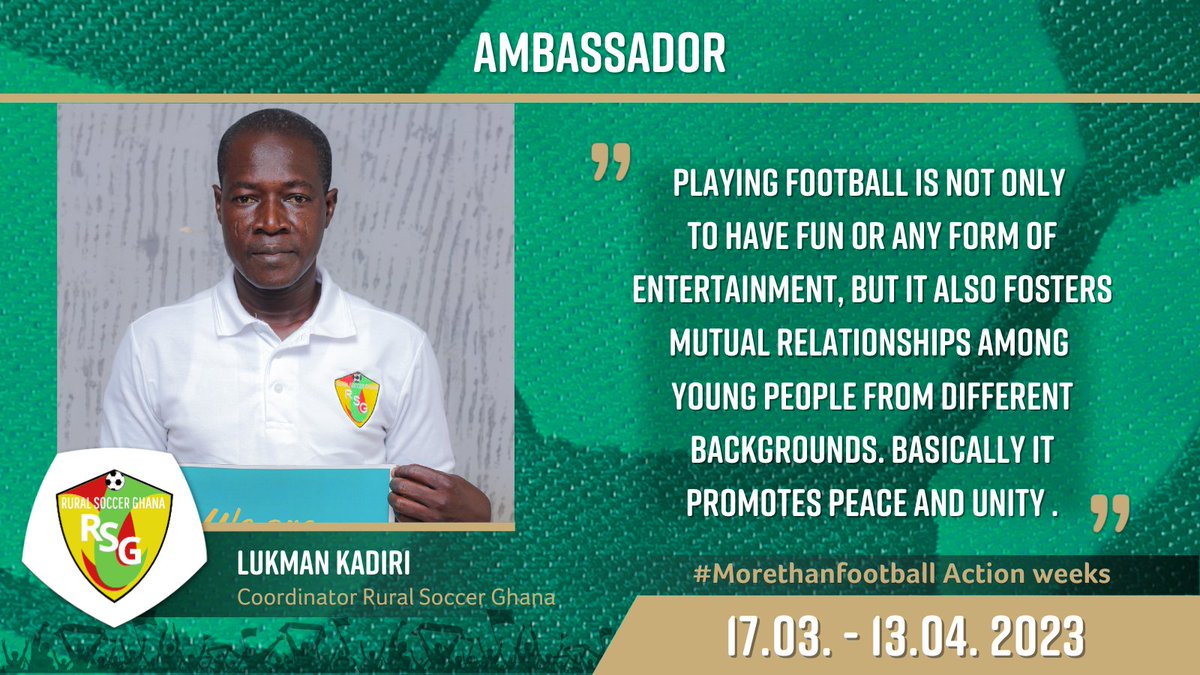 eumorethanagame's tweet photo. @RuralGhana 🇬🇭has successfully celebrated the #Morethanfootball campaign by playing football with its youth and educated them about the importance #EFDN initiatives.
Do you know that #Morethanfootball is the biggest ⚽️ movement in the world?
#ambassador #csrinfootball #csr https://t.co/SJ4HsyWE94