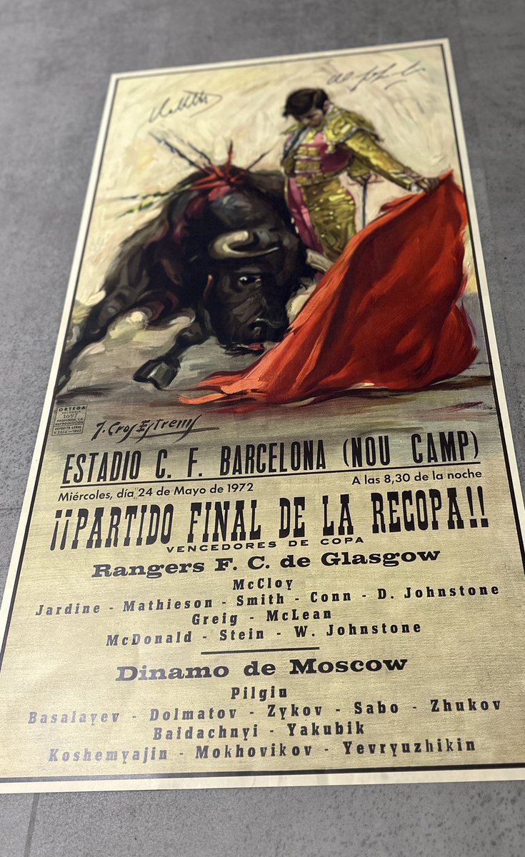 BlueRoomArt's tweet image. 🇬🇧 RANGERS FANS - SIGNED GIVEAWAY ✍🏻

If #RangersFC  vs St Mirren this weekend we’ll draw one lucky WINNER who‘ll win this Barca 72 Bullfighter poster from blueroomart.co.uk signed by both Colin Stein &amp;amp; Willie Johnston.

To enter simply;
🔵 LIKE
⚪️ RETWEET
🔴 FOLLOW

🛒 A…