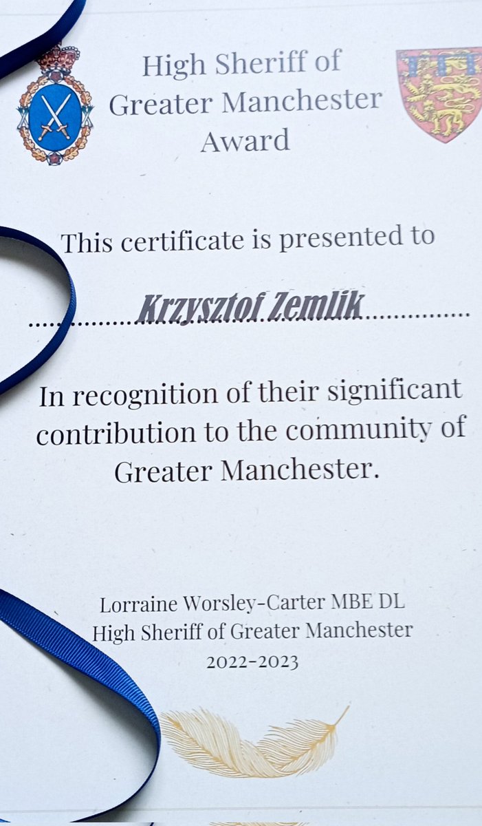 Lorraine Worsley- Carter MBE DL (@countesspr) on Twitter photo On my way to present my final High Sheriff Award 2022-23. Congratulations and well deserved <a href="/AscroftMedical/">Ascroft Medical</a> <a href="/BillingtonsOL1/">Billingtons Oldham</a>
#HighSheriff On my way to present my final High Sheriff Award 2022-23. Congratulations and well deserved <a href="/AscroftMedical/">Ascroft Medical</a> <a href="/BillingtonsOL1/">Billingtons Oldham</a>
#HighSheriff