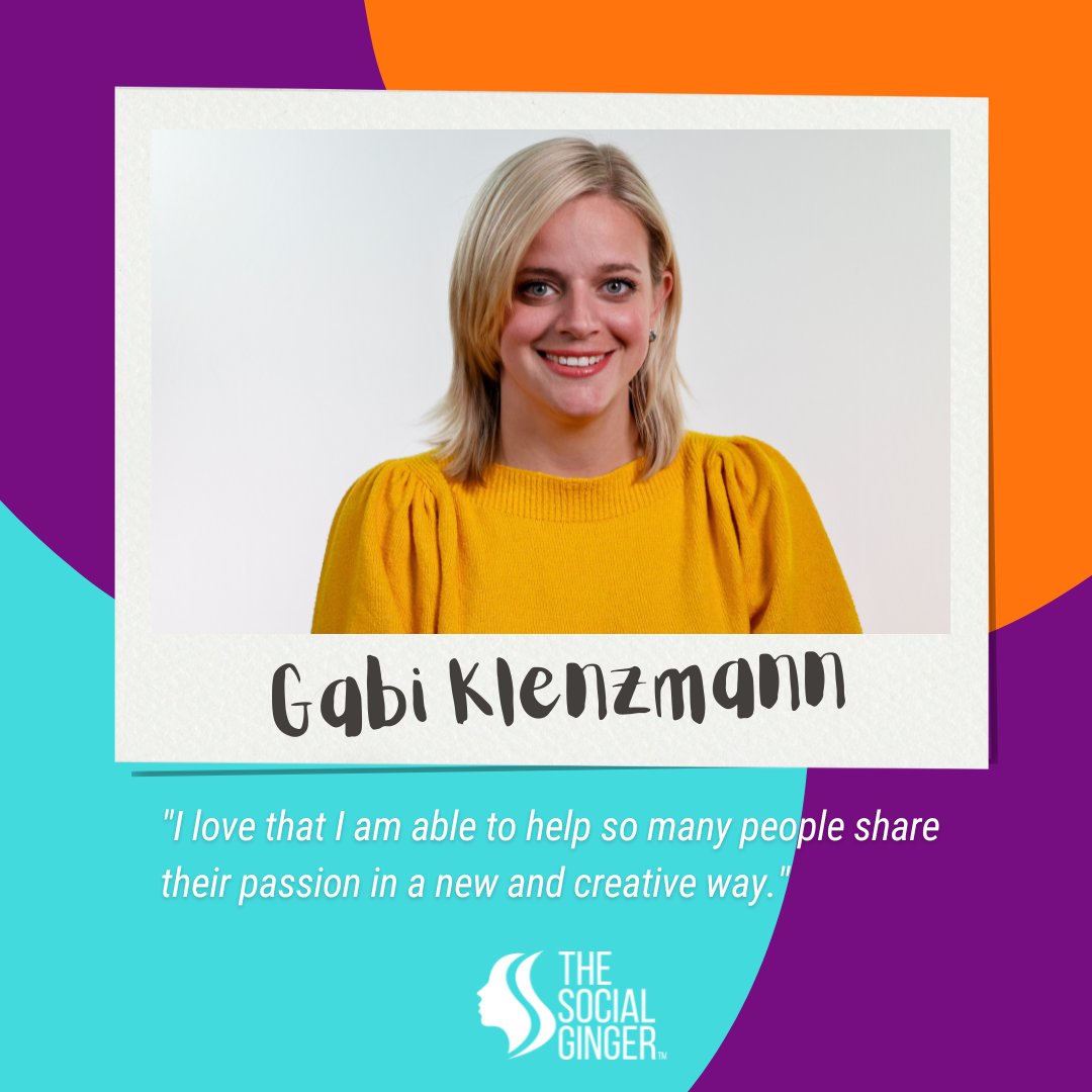 socialgingerva's tweet photo. 🤗 Meet TSG Team Member Gabi Klenzmann (Social Media Manager). Gabi's reply on why she loves working for The Social Ginger, "I love that I am able to help so many people share their passion in a new and creative way." https://t.co/3OCI8i7Ecj