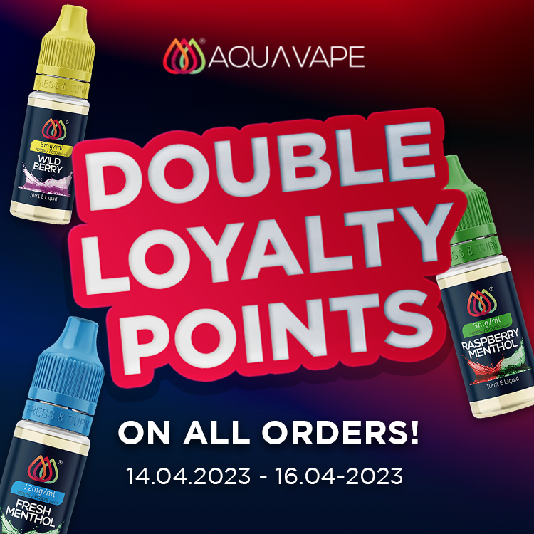 Earn Double Loyalty Points on orders, this weekend only!