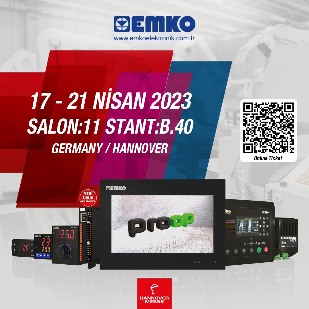 @hannover_messe 

Standımıza siz değerli misafirlerimizi bekliyoruz.

hannovermesse.de/en/application…

#hannoverfair #emkoelektronik #HannoverMesse2023 #hannovermesse #HM23