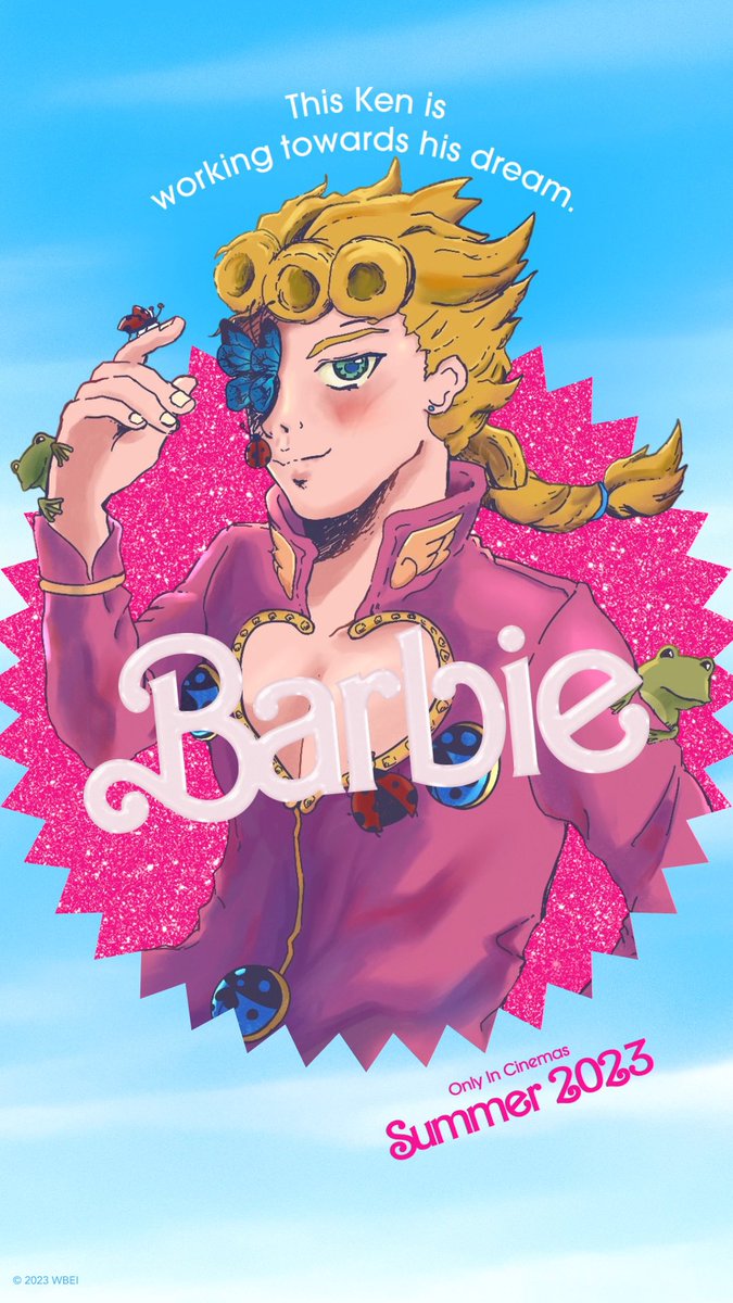 JJBAFESS's tweet photo. Ceritanya si sender Giorno sama Jolyne join cast-nya Barbie 🐞🦋  jjba! Art by sender https://t.co/dRDPHIpZR4
