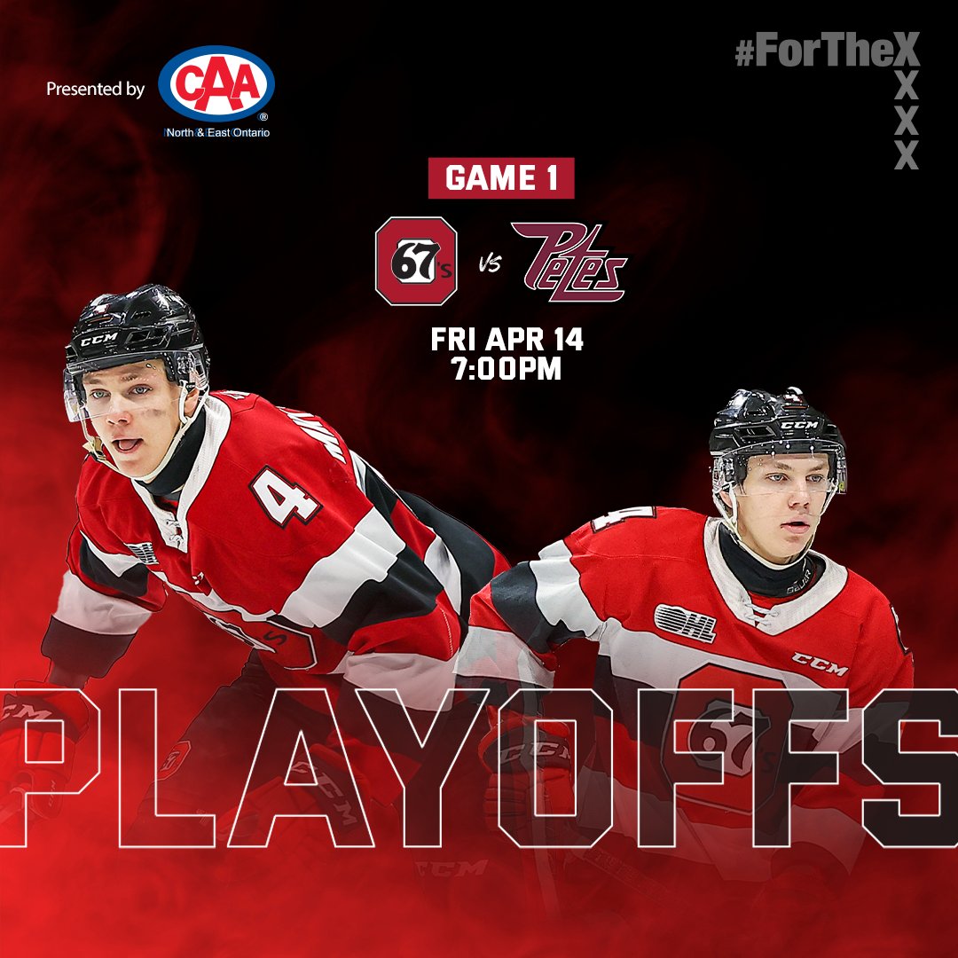 Ottawa67sHockey's tweet image. Getting Round 2️⃣ underway tonight!

🎟️ | bit.ly/3MHUD7M
📺 | CHL TV / Rogers TV
📻 | TSN 1200
📝 | bit.ly/41bJHDG