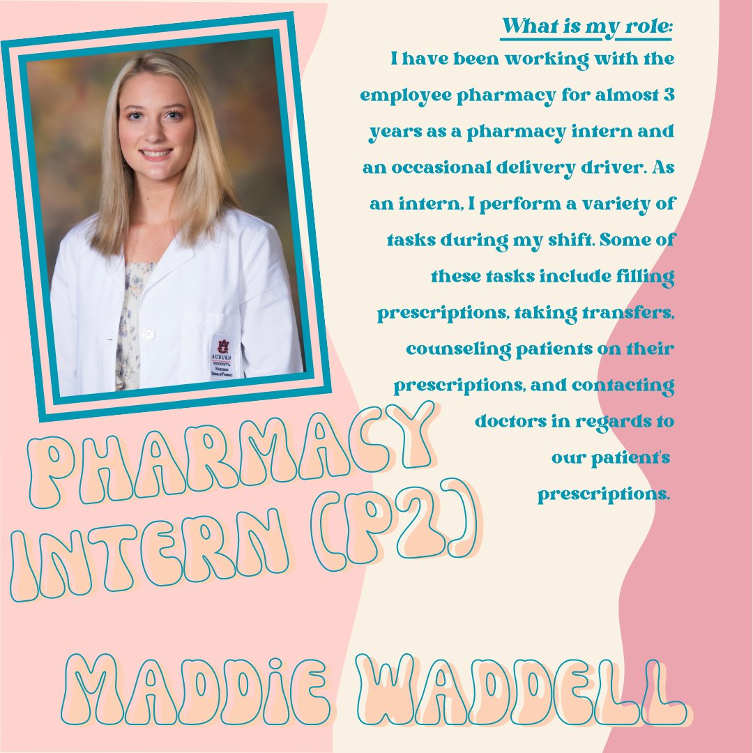 AUEmployeeRX's tweet photo. Meet Maddie Waddell! https://t.co/HQQy8Vj7RH