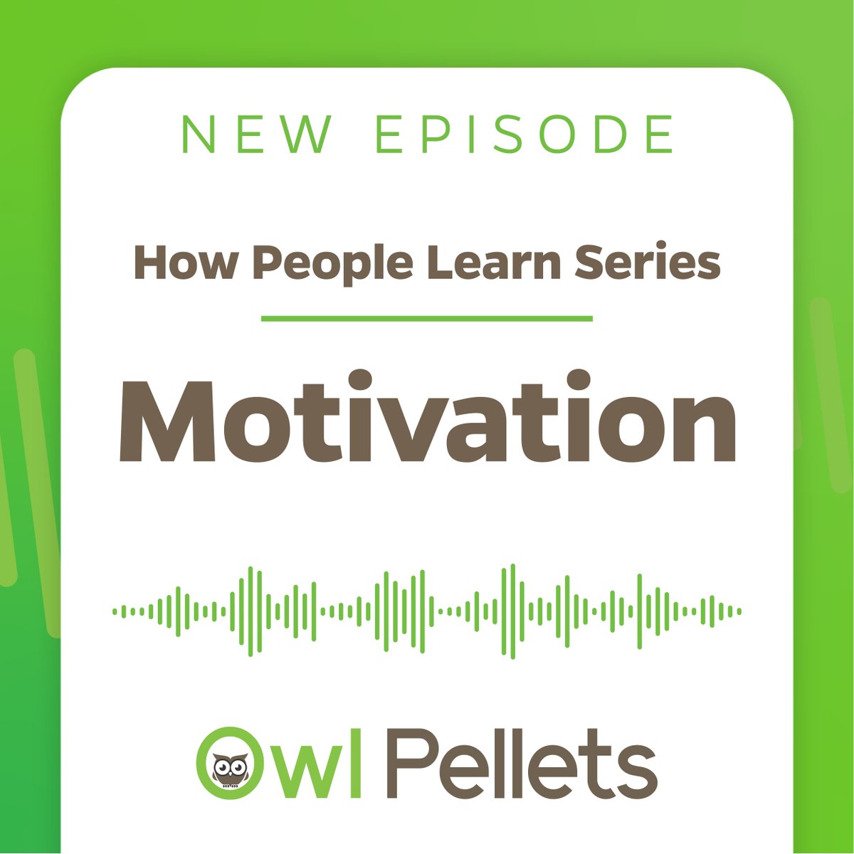 OwlPelletsForAg's tweet photo. ➡️ Up next in the How People Learn Series - Motivation! Let's talk about it in the latest episode of Owl Pellets. 🦉🎧 https://t.co/PH3FJrUfDr https://t.co/9TQdVrbiMH
