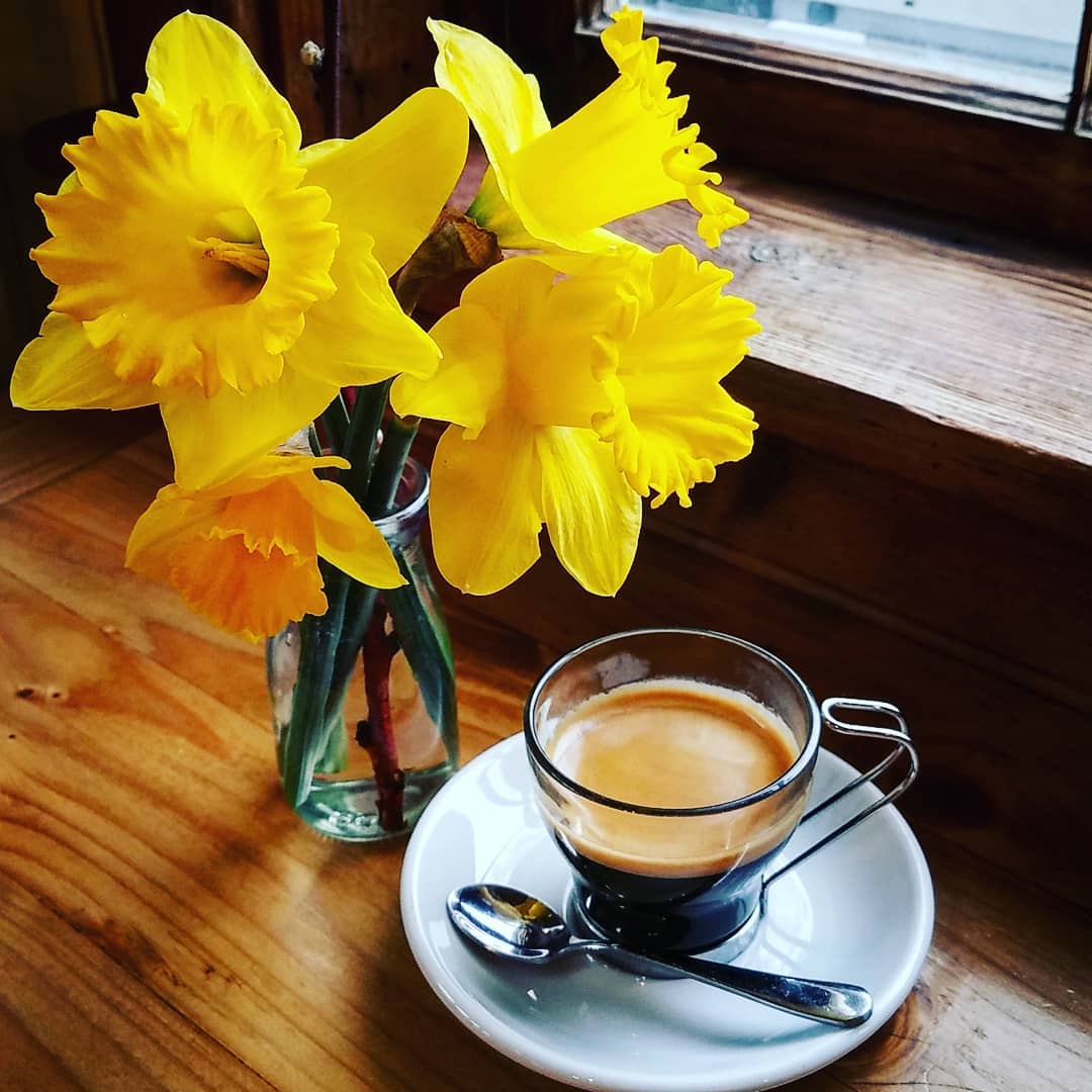 This spring, make the perfect coffee moment yours with Jim's Organic Coffee.

Photo by Wild Honey Cafe in Westport, MA 💛