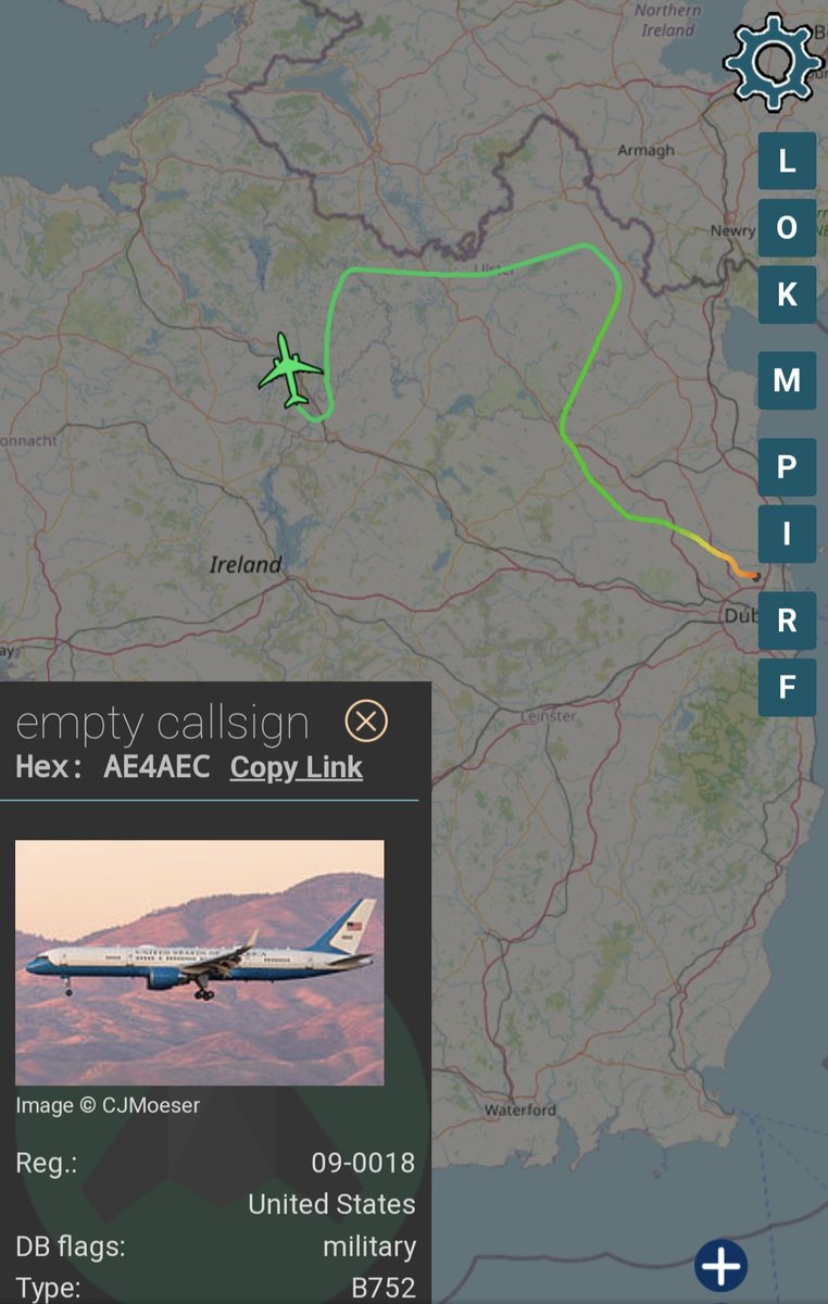 Looks like <a href="/POTUS/">President Donald J. Trump</a> has got a little lost on his way to <a href="/Irelandwest/">Ireland West Airport</a> from <a href="/DublinAirport/">Dublin Airport</a> . #BidenVisit #BidenInIreland #bidenmayo