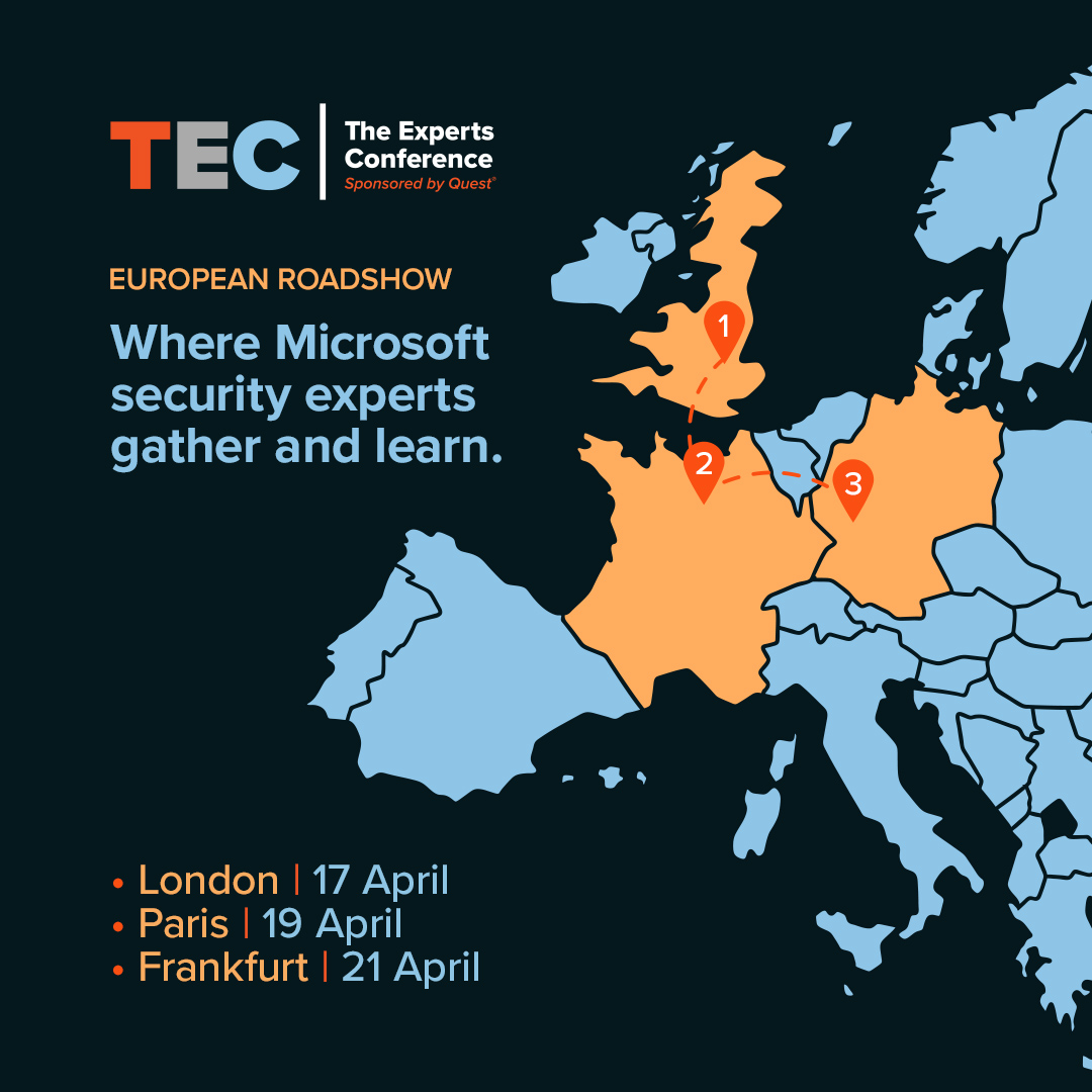 Will you be at The Experts Conference in London, Paris and Frankfurt next week? Join me on each afternoon just after 2PM for Is your DR plan up to the task after moving to Hybrid Identity &amp; Microsoft 365?