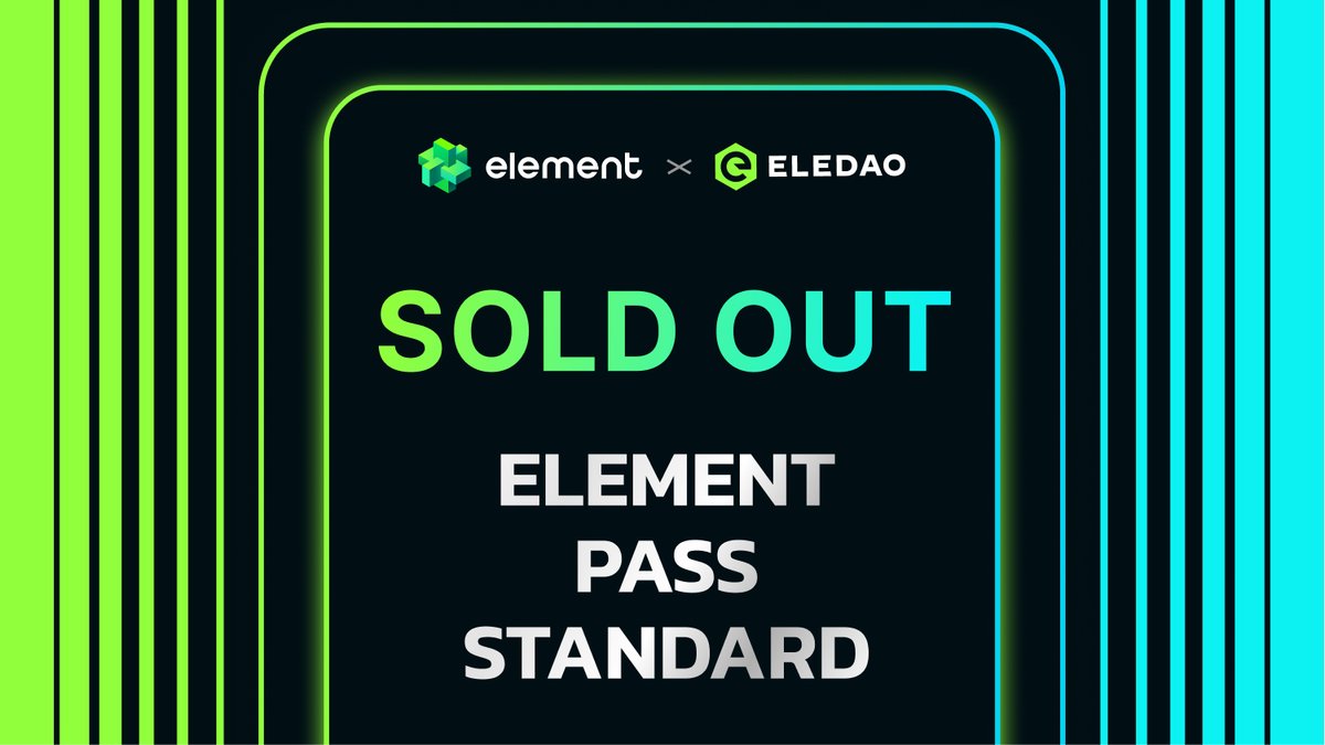 Element_Market's tweet photo. 🍻Sold Out‼️

Thanks for all the love from our users and community! The #EPS ALL mint out in 2 hours.

Much Love and this is only the beginning😉
👉Trading link: https://t.co/n2dlQDPUL2 https://t.co/VG1sdPPHD3