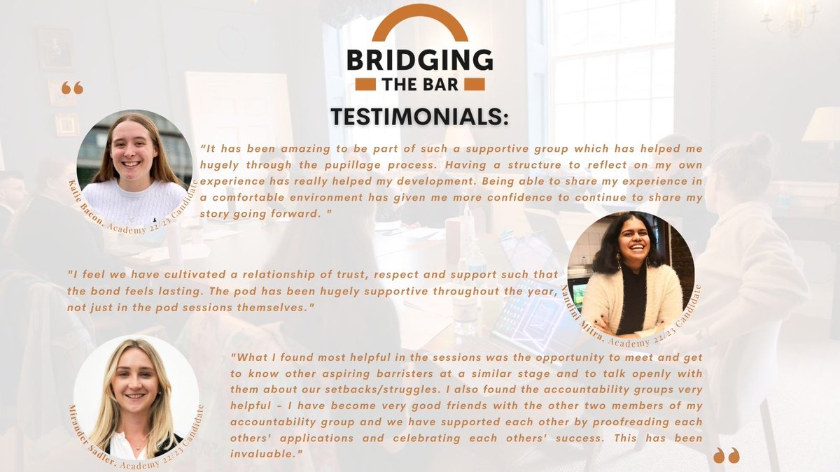 Our BTB Academy 2023/24 Applications Launch in 2 weeks! Swipe through our post below to learn more about our Coaching Pods programme.

#law #pupillage #diversityandinclusion #lawstudents #barrister
