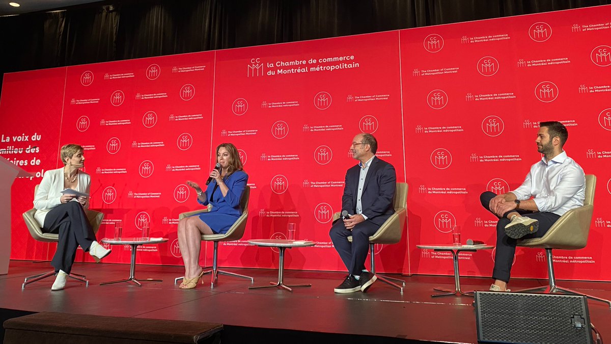 #ForumCCMM sur le #viragevert | Nous poursuivons avec trois témoignages d'entreprises dont les modèles d'affaires reposent sur l'écoresponsabilité. Avec nous :

➖Mélissa Harvey, <a href="/ZorahBIOrganic/">Zorah biocosmétiques</a> 
➖Hugo Lafrance, @lemayonline 
➖Samuel Leroux, Solios

🎙 <a href="/srastello/">Sandrine Rastello</a> à l'animation
