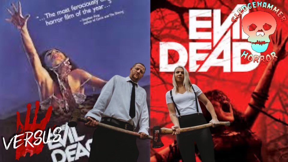 SledgeHammerHor's tweet photo. New episode of “Versus” on Evil Dead 1981 Vs. 2013 is live! like and subscribe! #evildead #evildeadrise #evildead2013 #evildead1981 #horror #horrormovie #horrormovies #horrorpodcast #deadbydawn https://t.co/80Vd36npYH https://t.co/GDDNqSFZHH