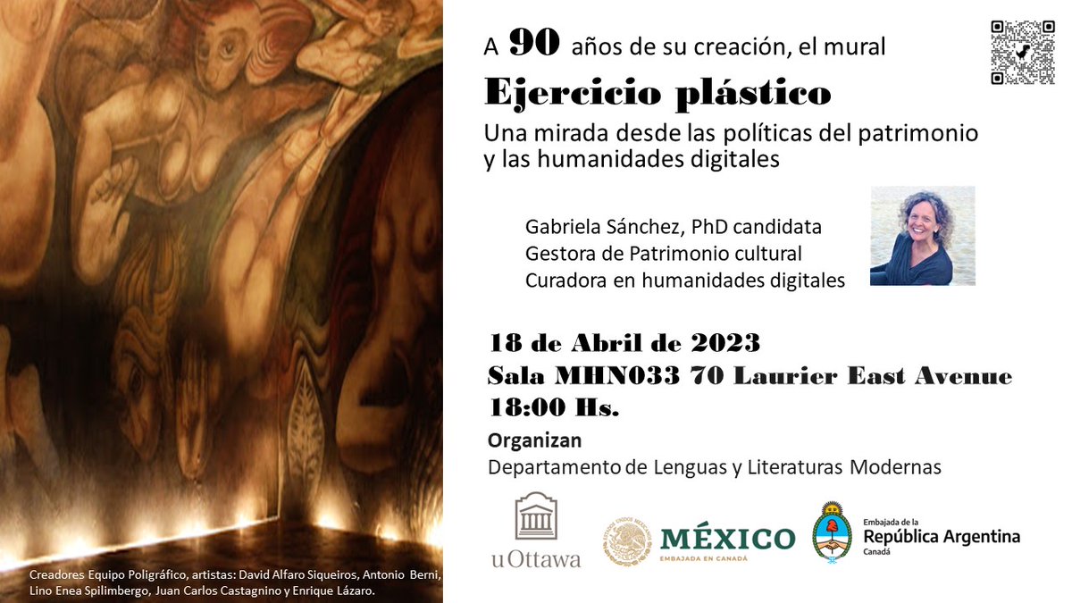 Gabriel39194377's tweet photo. En #espagnol avec des questions et réponses en français et en anglais Mardi 14 salle MHN033 @uOttawaArts /70 avenue Laurier Est. Organisé par le @uOttawaSpanish  Département des langues et littératures de l'Université d'Ottawa et Ambassades @ArginCanada  et @mexico_embajada https://t.co/Jq534tE3Ce