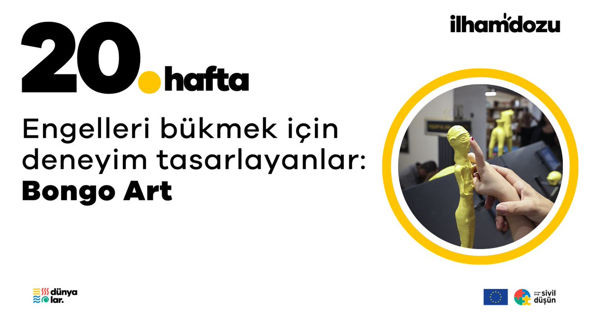 SivilDusun's tweet photo. Haftanın ilham dozu Bongo Art'tan 👇

Dünya’da 250 milyon, Türkiye’de ise 1 milyon kişinin, görme engelli olduğu için müzeleri gezemediğini biliyor muydunuz❓ https://t.co/Umi02lVarO