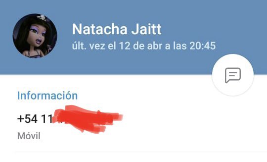 Se activó el Telegram del teléfono de Natacha !! Les cuento que el teléfono está en la justicia. ¿ Que estarán haciendo ?