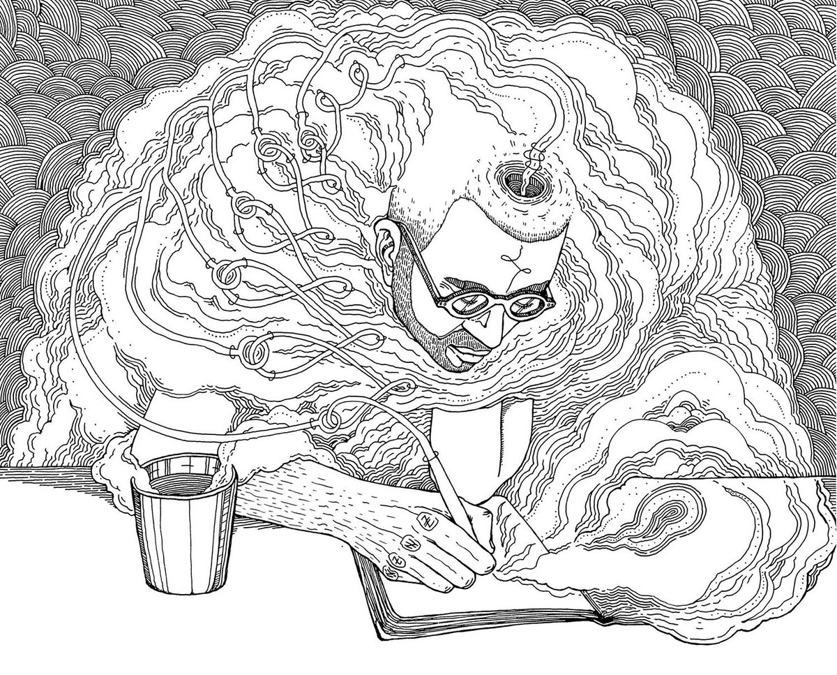 Kromes (@kromes_io) on Twitter photo Please welcome Ed <a href="/emerlinmurray/">Merlinchild ᵍᵐ</a>, the artist behind Kromes.
He’s an English-sounding Scotsman who specialises in hand-drawn art, primarily using traditional media.
His work is surreal, psychedelic, dark, humorous, dreamlike, often colourful and frequently rather warped. Please welcome Ed <a href="/emerlinmurray/">Merlinchild ᵍᵐ</a>, the artist behind Kromes.
He’s an English-sounding Scotsman who specialises in hand-drawn art, primarily using traditional media.
His work is surreal, psychedelic, dark, humorous, dreamlike, often colourful and frequently rather warped.