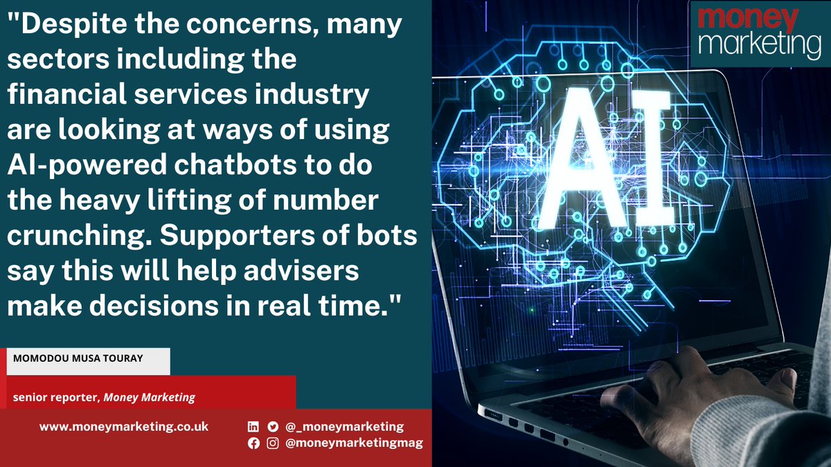 Money Marketing (@_moneymarketing) on Twitter photo From robo-advisors to personalized financial recommendations, AI is transforming the financial advice industry. Senior reporter <a href="/mmtouray/">Momodou Musa Touray</a> explores the impact of AI in his latest Weekend Essay. Read more: moneymarketing.co.uk/features/how-w… From robo-advisors to personalized financial recommendations, AI is transforming the financial advice industry. Senior reporter <a href="/mmtouray/">Momodou Musa Touray</a> explores the impact of AI in his latest Weekend Essay. Read more: moneymarketing.co.uk/features/how-w…
