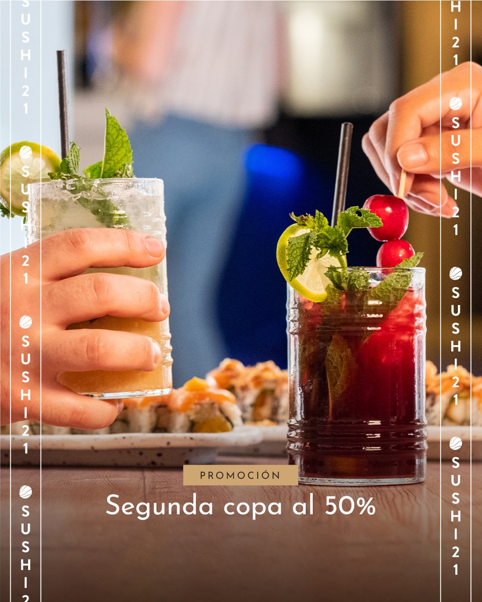 Sushi21Sbd's tweet photo. ¡El fin de semana ya ha empezado en Sushi 21! 🥳
Si estás buscando restaurante para cenar esta noche, recuerda que abrimos de 20h a 2h. Ven a disfrutar de nuevos platos y de nuestra promoción de la segunda copa al 50%. 🍹

📞 931 77 93 53
🖱 https://t.co/CcBwjYKoNf https://t.co/hoLE3Rb9Va