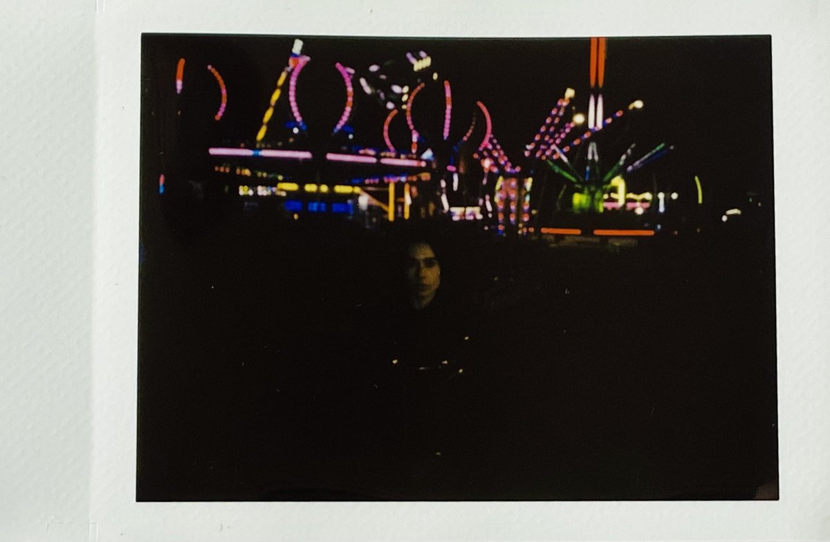 NAUSEA AT THE FUN FAIR Night rides 🌀🎠🪚🔨⛓️🎡 Snapped on my Mother’s ancient @FujifilmUK instax #Funfair #adventures