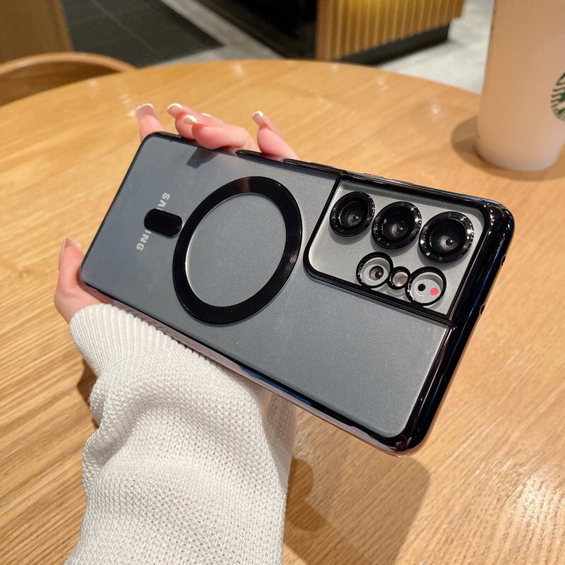 Luxury Plating For Magsafe Case For Samsung Galaxy S21 S22 S23 Ultra Plus Silicone Clear Wireless Charge Transparent Cover

aliexpress.us/item/325680513…