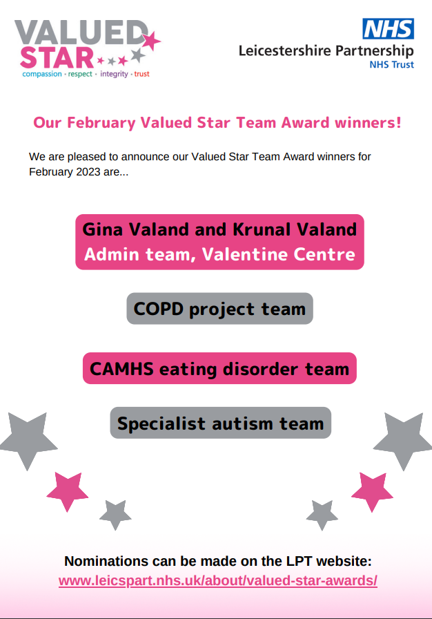 So happy that our team won a Valued Star Team Award for February! The team work so hard to ensure we provide the best care for our patients, so to receive this is such an honour. Thankyou 🥰 And well done to all the other teams who won as well 🥳👏🎉#stepuptogreat