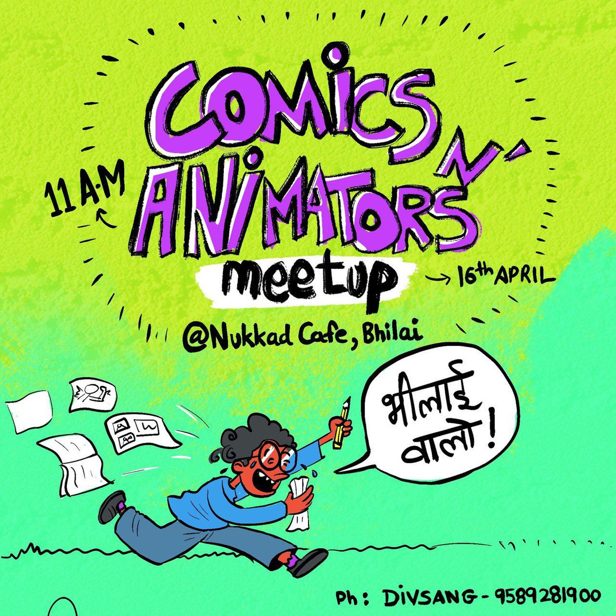 bakarmax_'s tweet photo. 🙌BHILAI WALO AAJAO!!!!🙌
THIS SUNDAY - 11AM 

#comics #meetup #animation https://t.co/6hVVBA2O6I