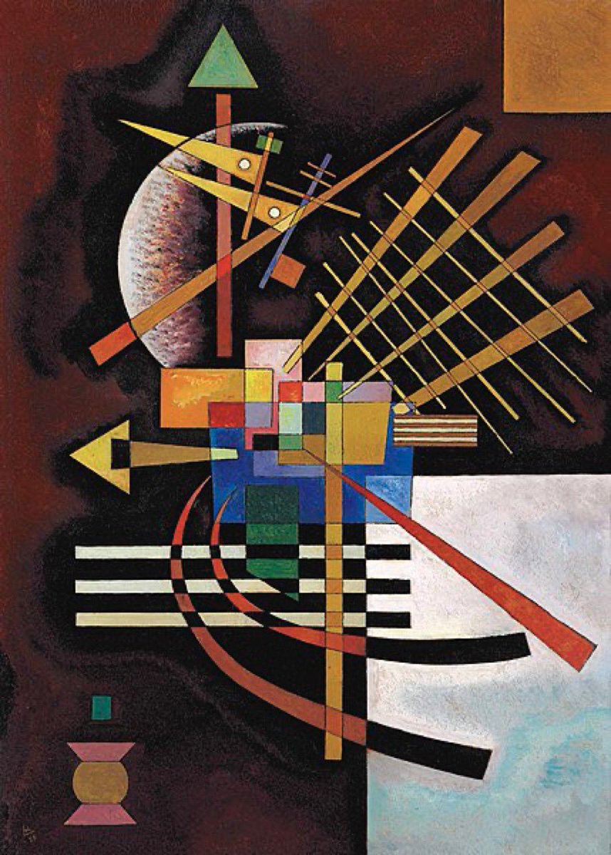 Coranalyste's tweet photo. Wassily Kandinsky, Au-dessus et à gauche, 1925. https://t.co/g3V5NgVhZ8