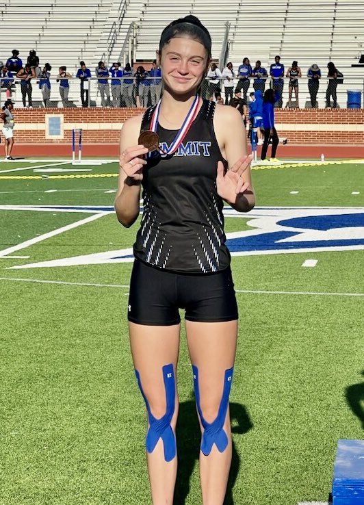 Emerson finishes 4th in the mile/800…on to area.