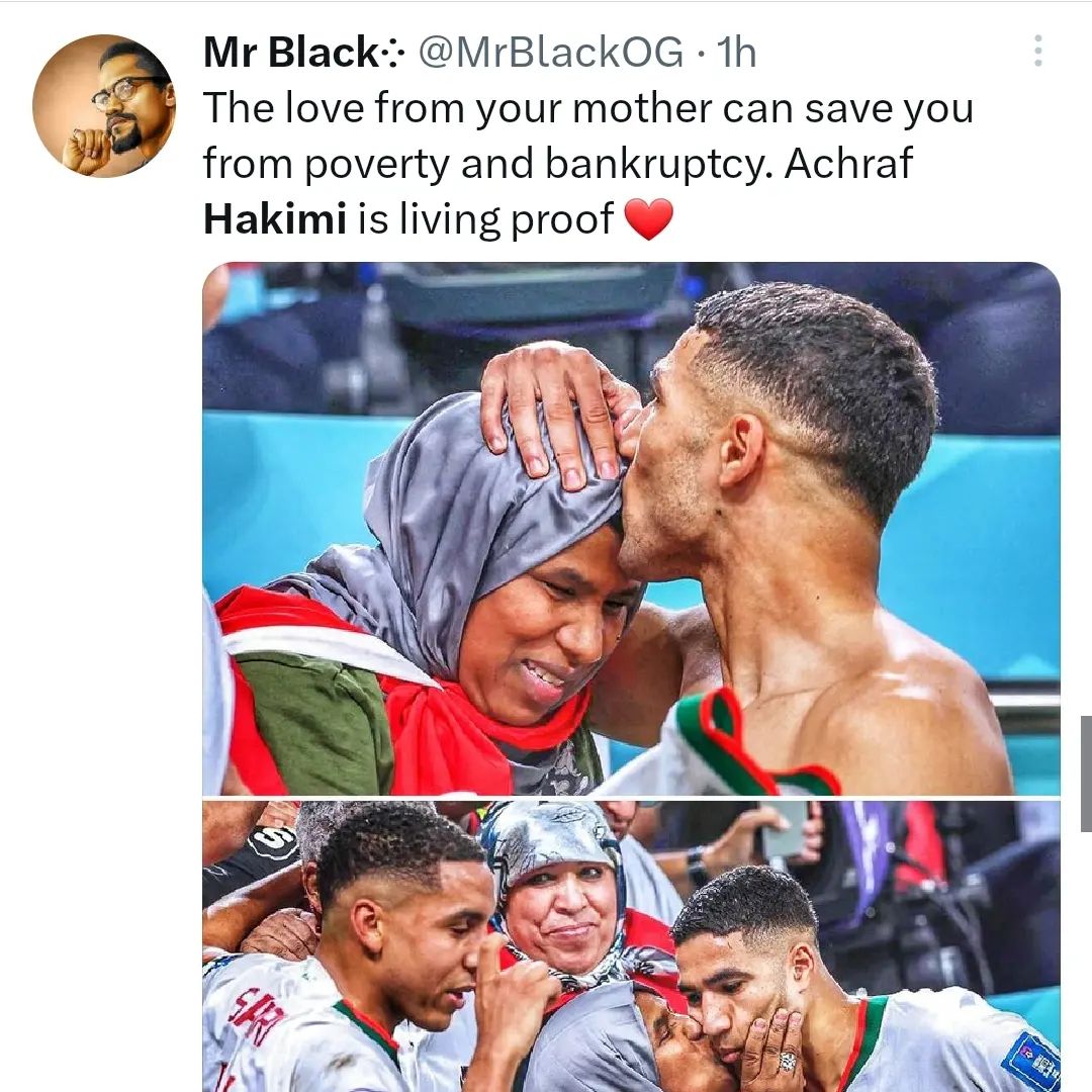 BroadstreetRad's tweet photo. “ACHRAF HAKIMI SHOULD BE ON TIMES MAGAZINE” Fans react

Fans across the world and Nigeria precisely, have taken to social media to react to Moroccan superstar court rulings with his wife.

For many, a man's wife is not his relative. https://t.co/nRA7nkC0cx