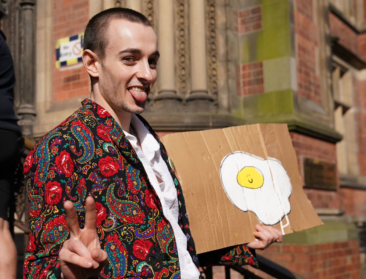 Patrick Thelwell has been found guilty of a public order offence after throwing five eggs at the King during a Royal visit to York in November 2022 📸 PA