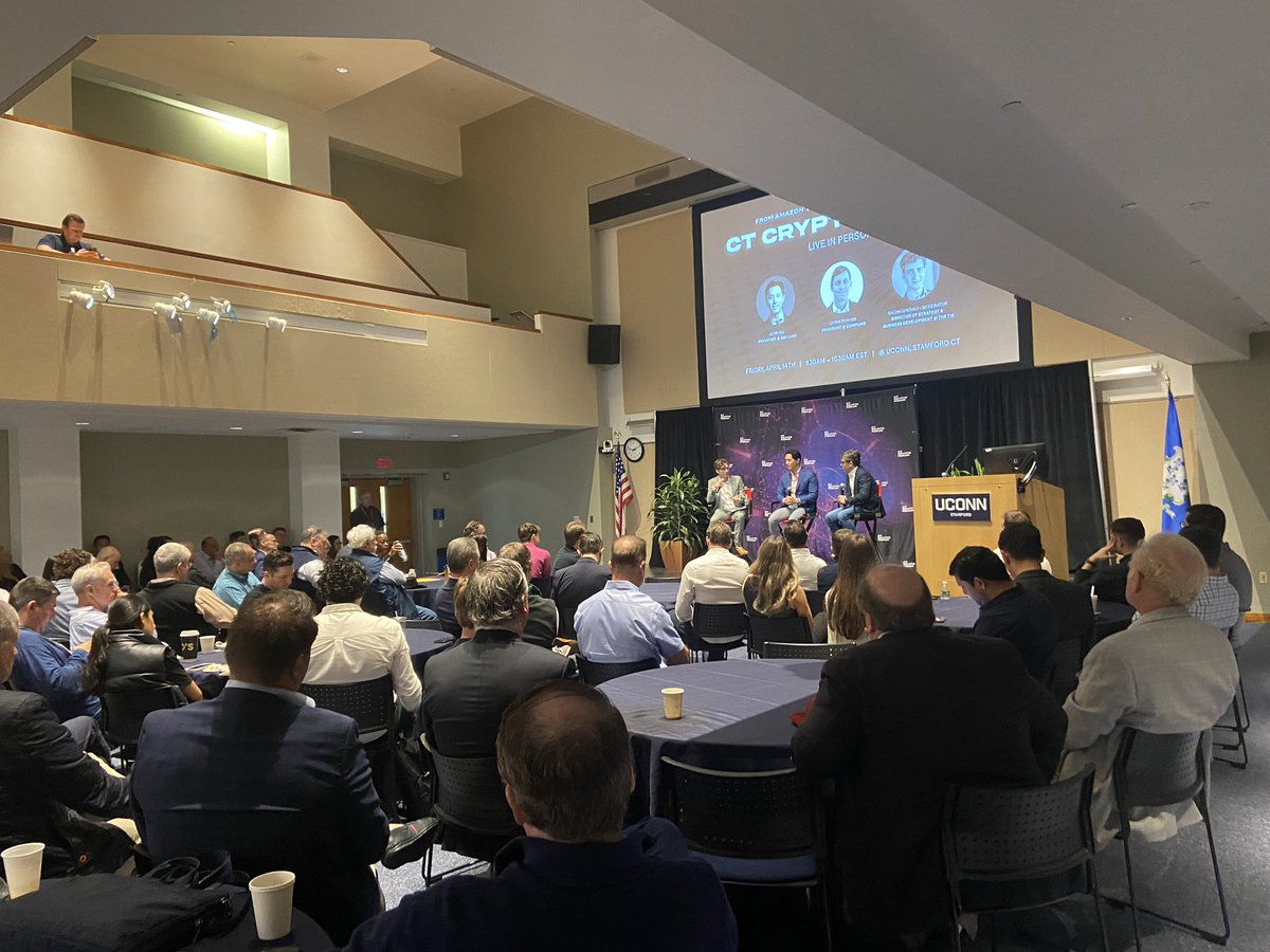 CTCryptoForum's tweet photo. CT Crypto Forum happening right now! 
So excited to see you all here! #DigitalAssets #cryptocurrency @TheTieIO @OasisProMarkets @avalabsofficial @coinfund https://t.co/2cKf0IdyE2