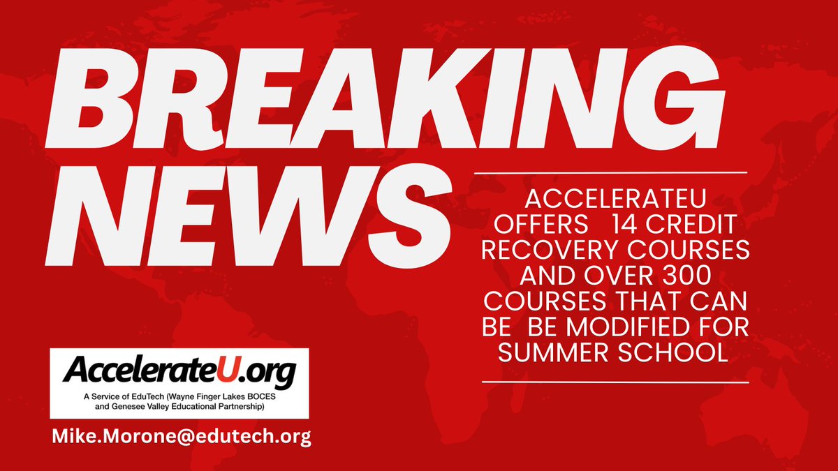 AccelerateU_NYS's tweet photo. If your school needs options for summer school....
https://t.co/usjerzrE31 https://t.co/xhVTVqceK8