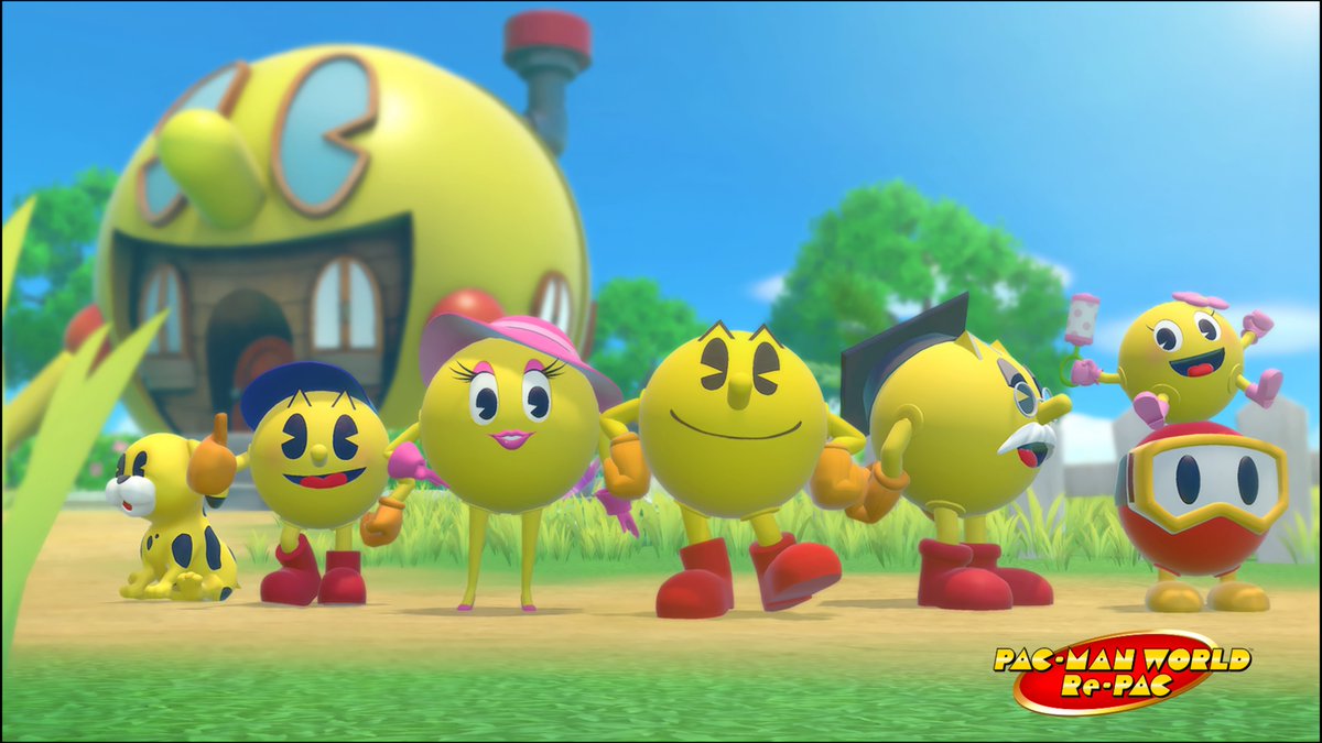 mago_s100's tweet image. パックマンのゲームどんなものなのか気になって買ってみたけど、パックマンってこんなに家族いたんだ...😯
どういう家族構成？
#PACMANWORLDRePAC