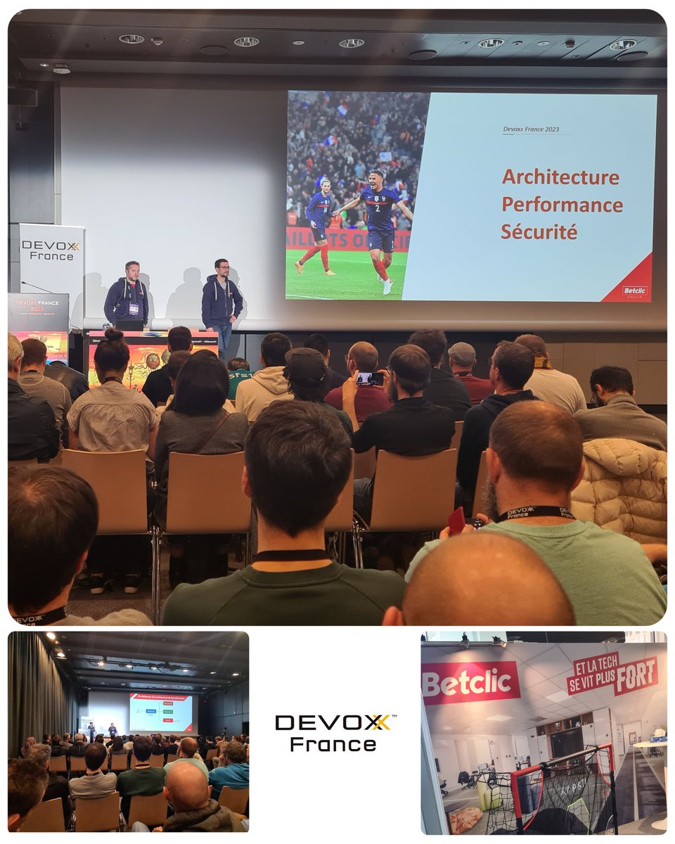 👏 Bravo et merci <a href="/guillan40/">Guillaume LANNEBERE</a> et <a href="/njozwiak/">Nicolas Jozwiak</a> pour cette intervention très "iconoclaste" sur #Devoxxfr >> Des millions d’évènements par minute pendant une Coupe du Monde, même pas peur ! 

L'année prochaine on propose un usecase <a href="/Azure/">Microsoft Azure</a> avec <a href="/BetclicGroup/">Betclic Group</a> ? 😉🦝