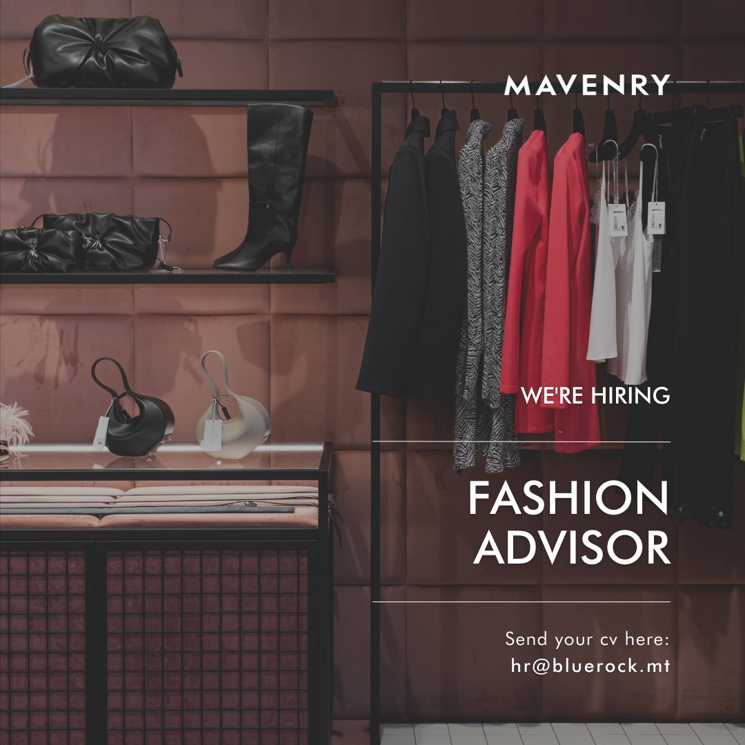 mavenry_mt's tweet photo. Want to take your career in Fashion Retail to new heights? Discover our career opportunities in Sales, Merchandising, Beauty, and more.

https://t.co/VDIK92kTfT

#Career #Hiring #Malta #Fashion #Retail #Luxury #JobSeekers https://t.co/6f8ktvBe4p