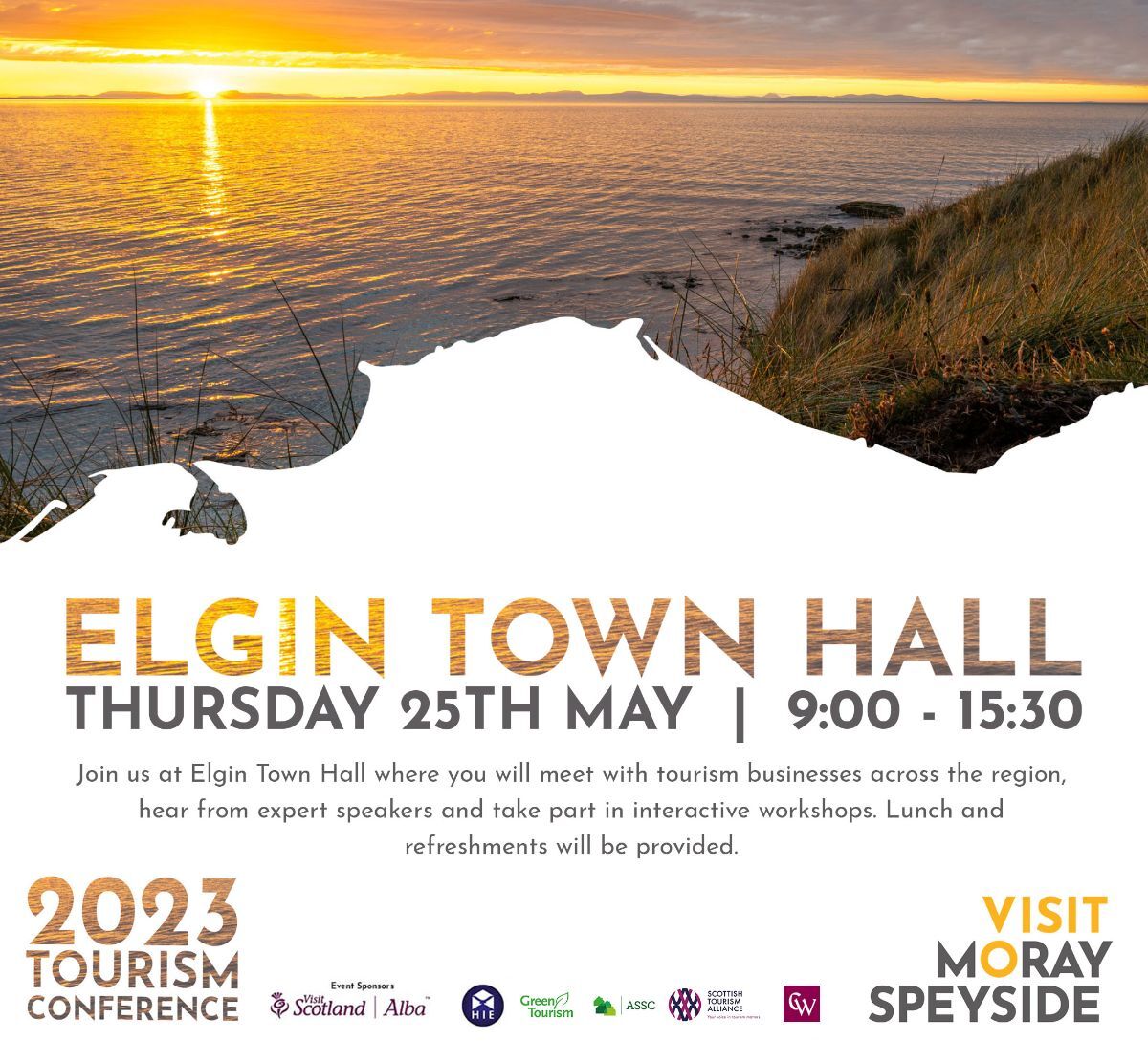 Visit Moray Speyside is hosting its annual tourism conference on the 25th of May. #MoraySpeyside

Join us for a day of networking, workshops, presentations and much more. 

Find out more and book your ticket now - eventbrite.co.uk/e/595876842677