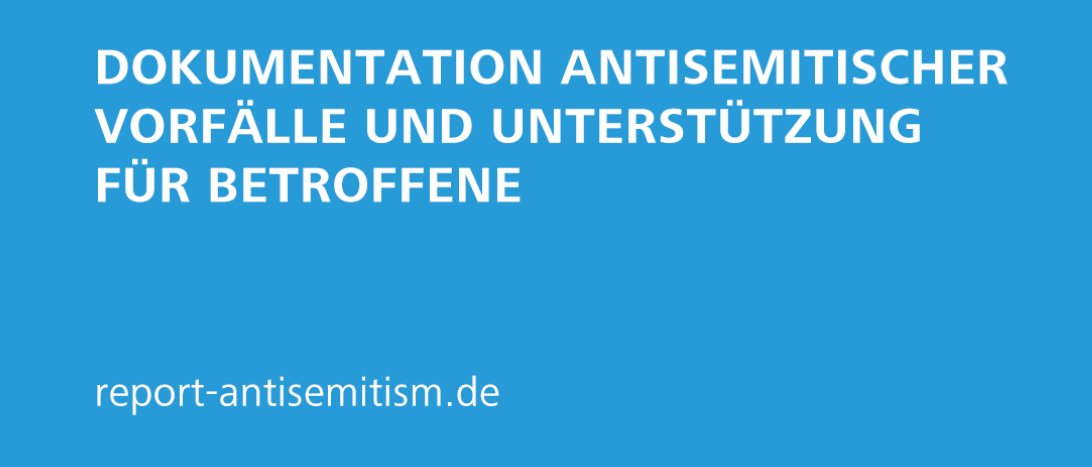 Antisemitische Vorfälle können rund um die Uhr unter report-antisemitism.de gemeldet werden. RIAS ist parteilich und orientiert sich an den Bedürfnissen und  Wahrnehmungen der Betroffenen, ihrer Angehörigen oder der Zeug:innen eines Vorfalls.  #Antisemitismus #Deutschland