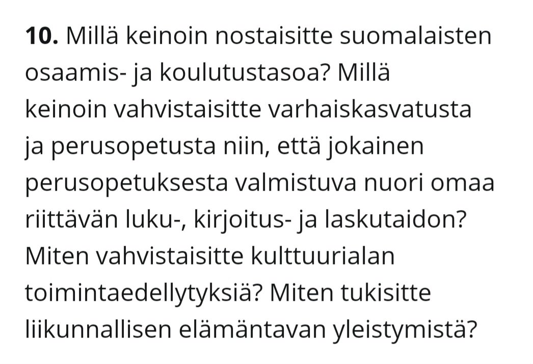 Orpon koulutusta koskeva kysymys hallitustunnustelijana. Ihan oikean suuntainen.  #koulutus <a href="/oajry/">OAJ</a> #tulevaisuus #osaaminen