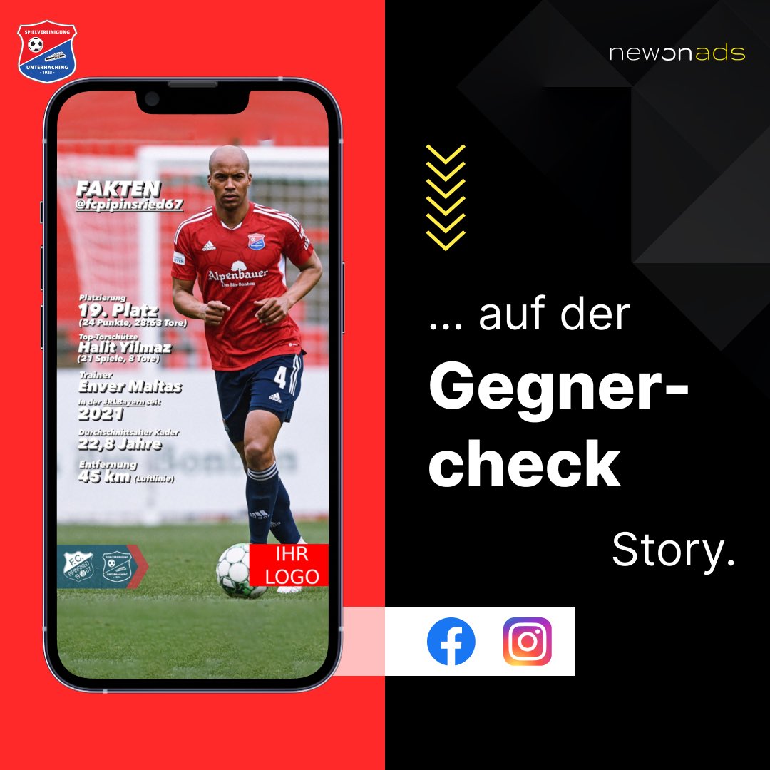 Servus 👋🏼 Ihr möchtet euer Unternehmen auf den 🔴🔵 Social-Media-Kanälen präsentieren? Kein Problem! 🙌🏼 
Schaut doch einfach direkt bei <a href="/newon_ads/">newonads</a> vorbei und bucht euch in einen Post der <a href="/Haching_1925/">SpVgg Unterhaching</a> ein 🤝

#socialmediamarketing #digitalmarketing #marketingstrategie